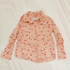 Old Navy Girls size 5 Valentine's day blouse